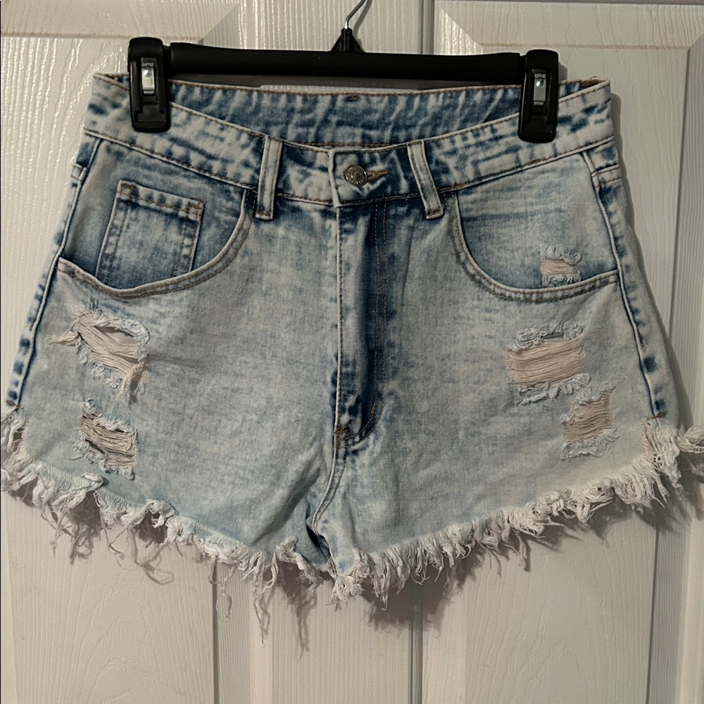 Distressed Denim Women Shorts